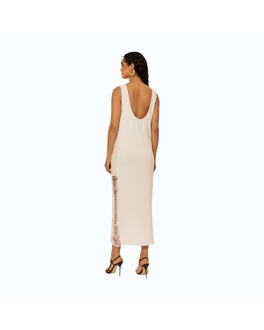 Sun Culture White Side Fringe Dress