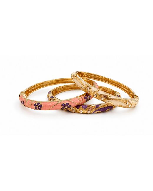 Nuvv Collection Orange Pastel Enamel Bangles