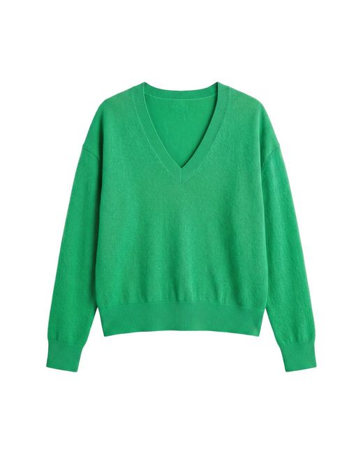 Brodie Cashmere Green Hailey Cashmere V Neck