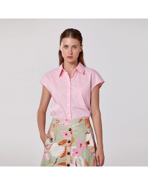 Smart and Joy Pink Classic Short-Sleeve Shirt for men