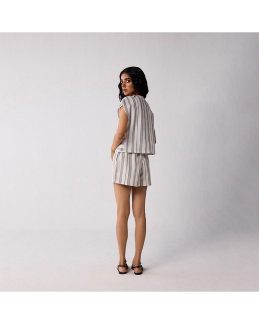 REISTOR White Regular Drawstring Shorts