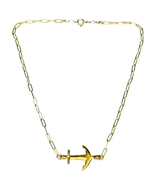 Lexi Jewelry Metallic Anchor & Paperclip Chain Necklace