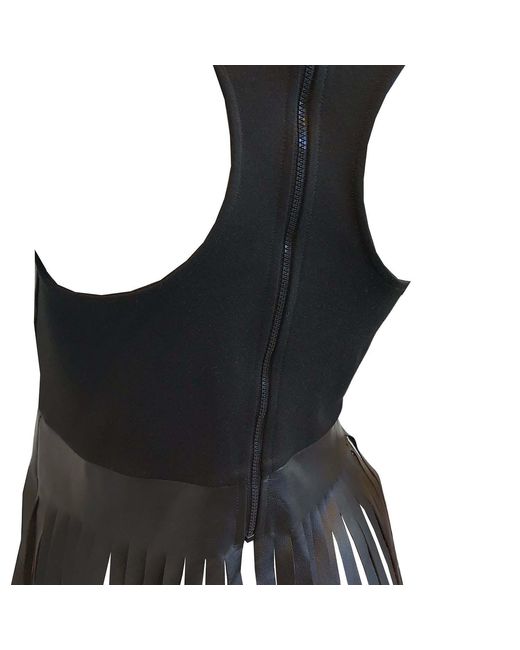 SNIDER Black Handmade Molten Fringe Top