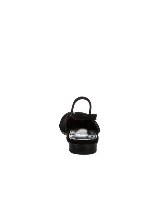 Rag & Co Black Bounzi Soft Suede Leather Slingback Sandals