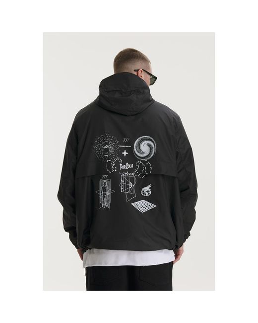 mysimplicated Black Pop Cola Windbreaker for men