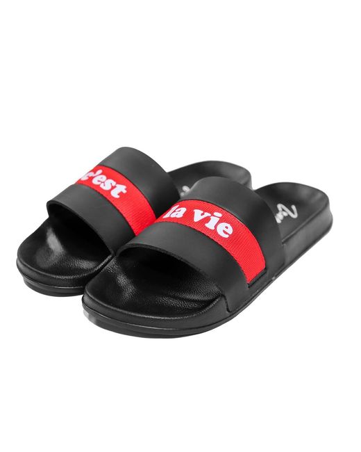 Zenzee Multicolor Cest La Vie Slide Sandals