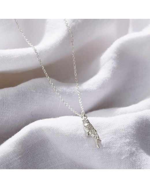 Posh Totty Designs Metallic Sterling Soulmate Parrot Charm Necklace