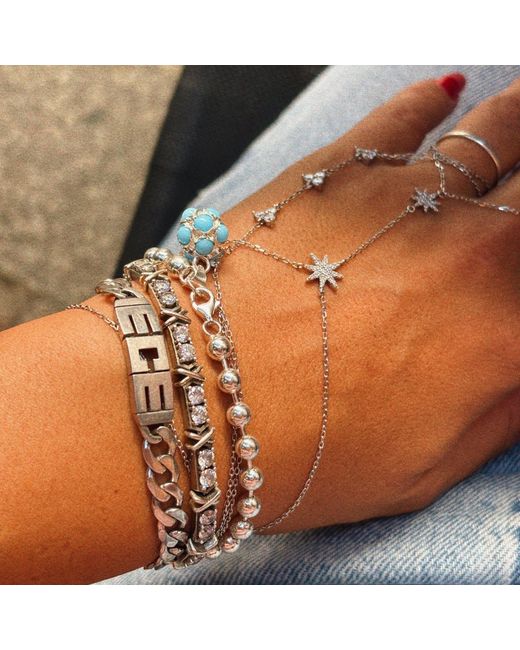 The Pheia Blue Bead Bracelet With Charm