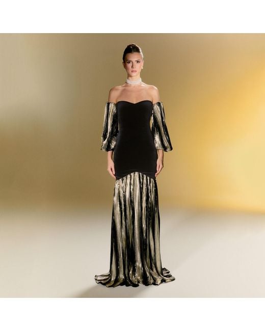 Nur Karaata Black Bastille Gown