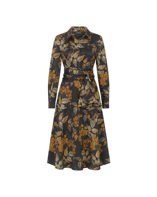 Marianna Déri Black Golden Leaves Dress