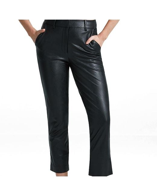 Commando Gray Faux Leather Crop Trouser, Slg67