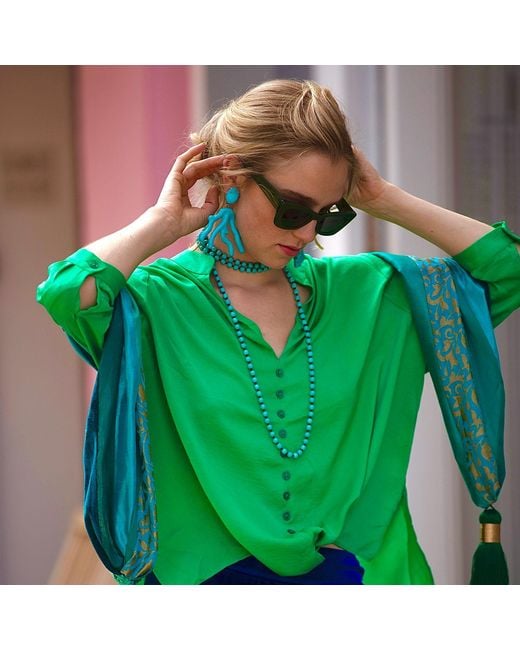 Beatrice von Tresckow Green Fritzi Oversized Shirt