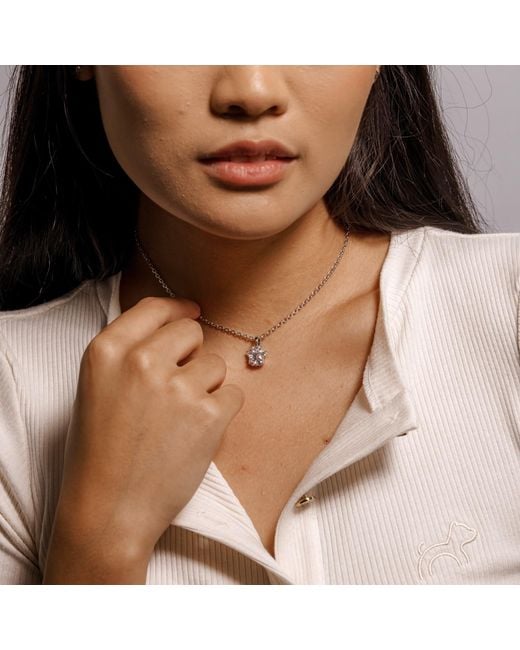 Cloud Haven Metallic Commitment Paw Pendant Necklace