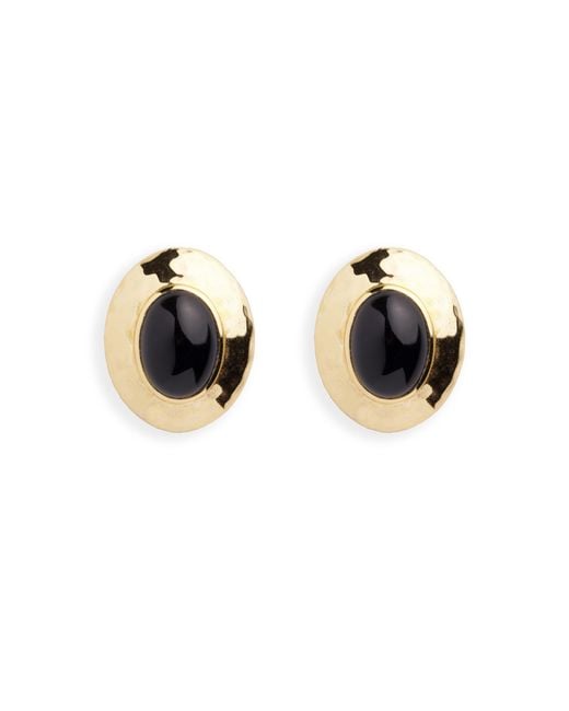 Argento Vivo Metallic Terra Studs — Onyx