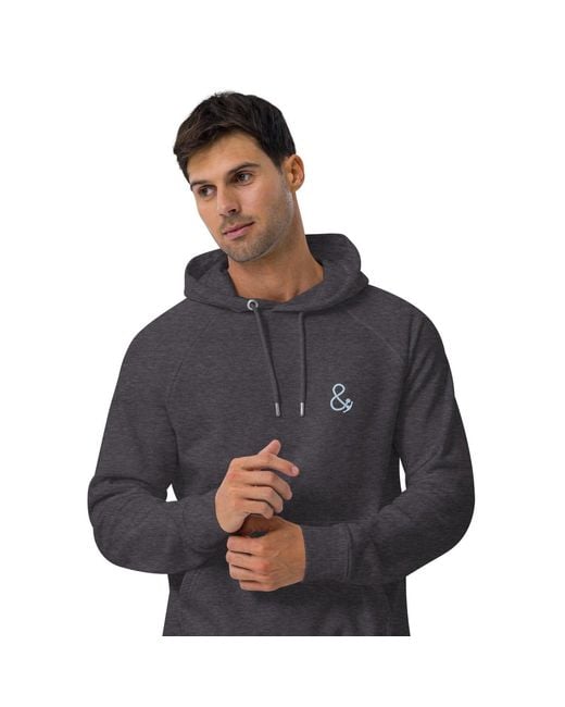 Anchor and Crew Gray Charcoal Melange Just Tour. Seeker Organic Cotton Raglan Hoodie