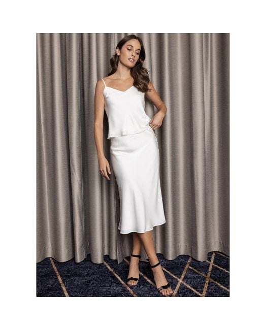 Riviera Soirée Gray Cheryl Satin Camisole