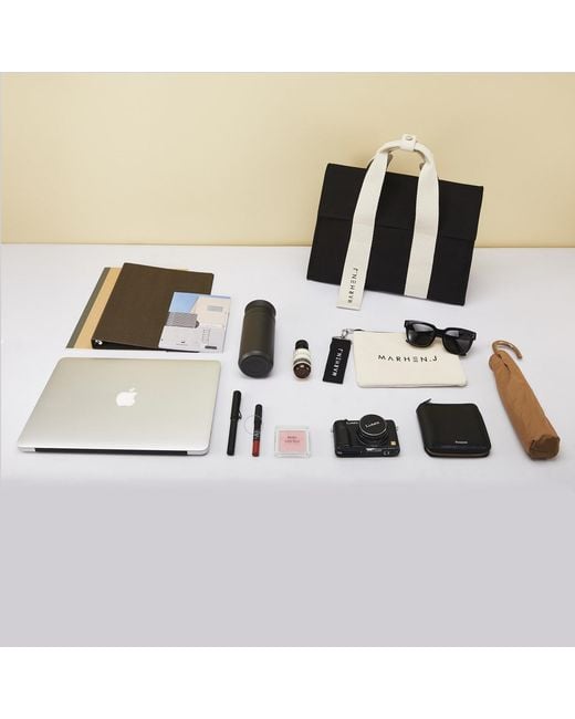 MARHEN.J Black Canvas Tote Bag