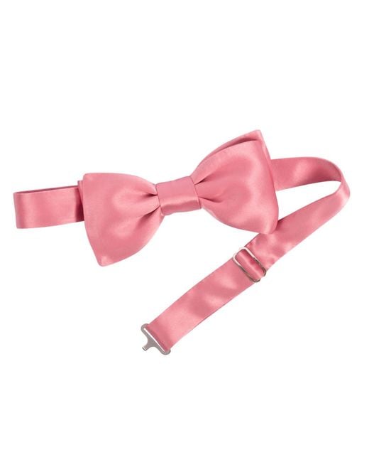 LE COLONEL Pink Blush Silk Bow Tie for men