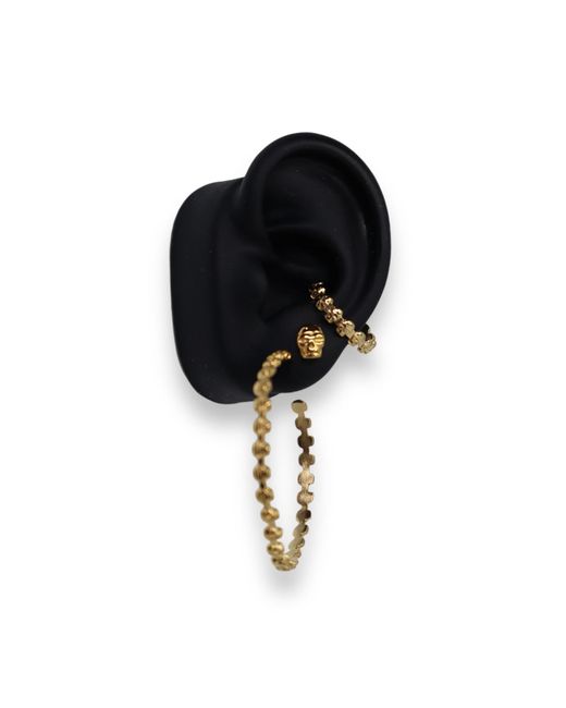 Jagged Halo Jewelry Black Skull Micro Stud Earrings