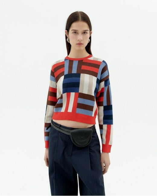 Thinking Mu Red Philis Knitted Sweater