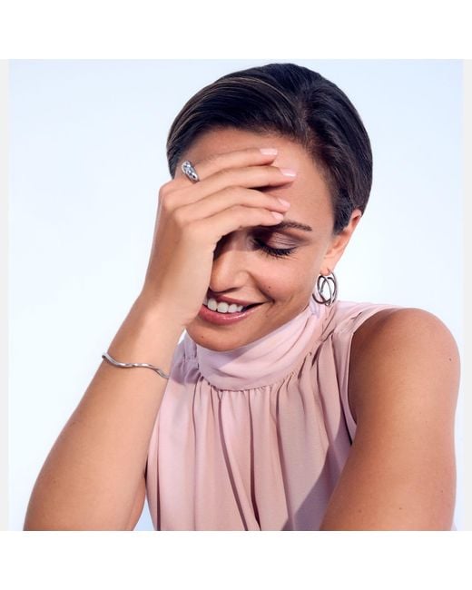 Sif Jakobs Jewellery White Bangle Ellera Waves Pianura