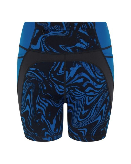 VIEREN Blue Prowess Print Block Shorts