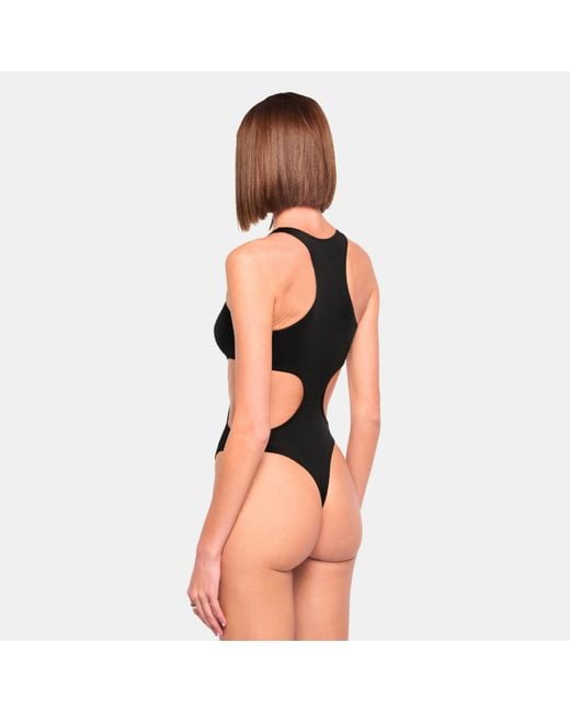 OW Collection Black Billie Cut Out Bodysuit