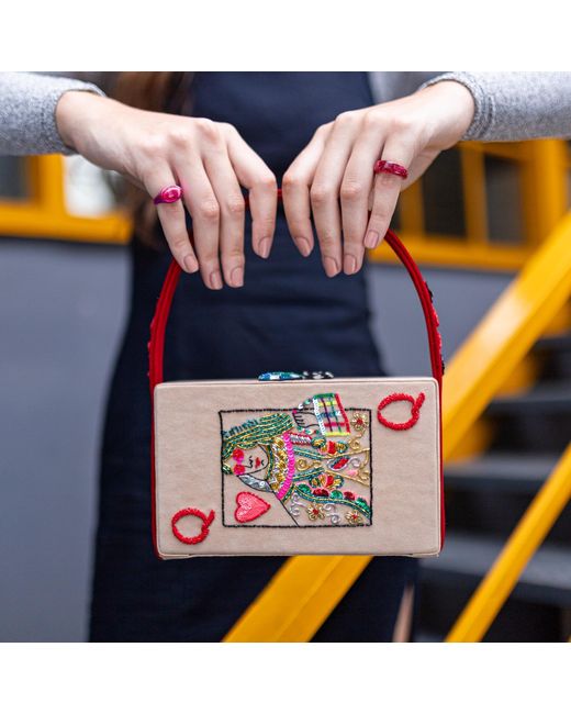 Simitri Red Poker Clutch Bag