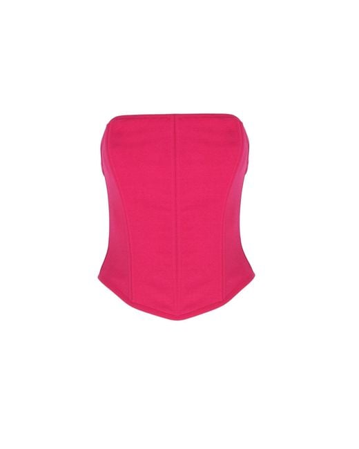 No'design Pink Zippered Boned Corset