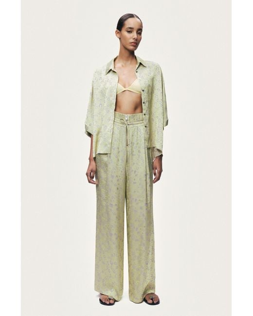 Nocturne Green Leopard Print Shirt