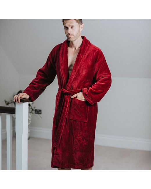 Bown of London Red Dressing Gown Baron Burgundy for men