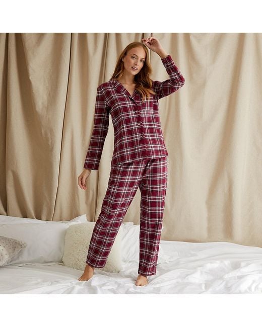 Pretty You London Purple Plaid Pyjama Set