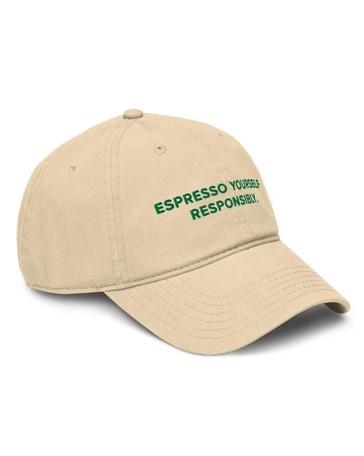 Anchor and Crew Neutrals Natural Gustatory Espresso Yourself Responsibly. Cotton Embroidered Cap
