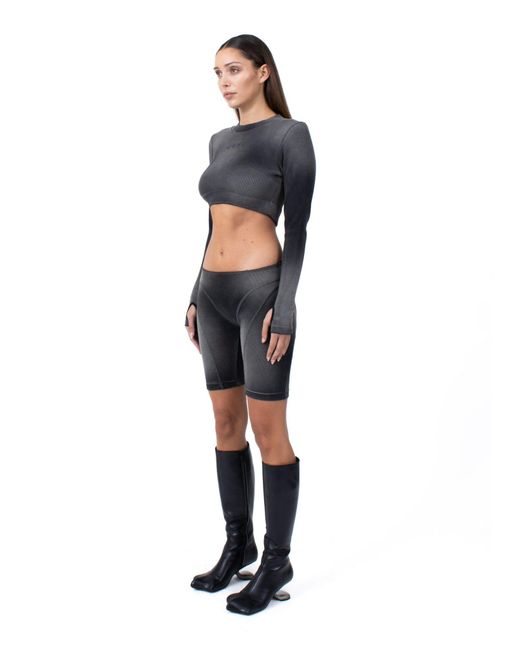 Ardea Gray Stride Biker Shorts
