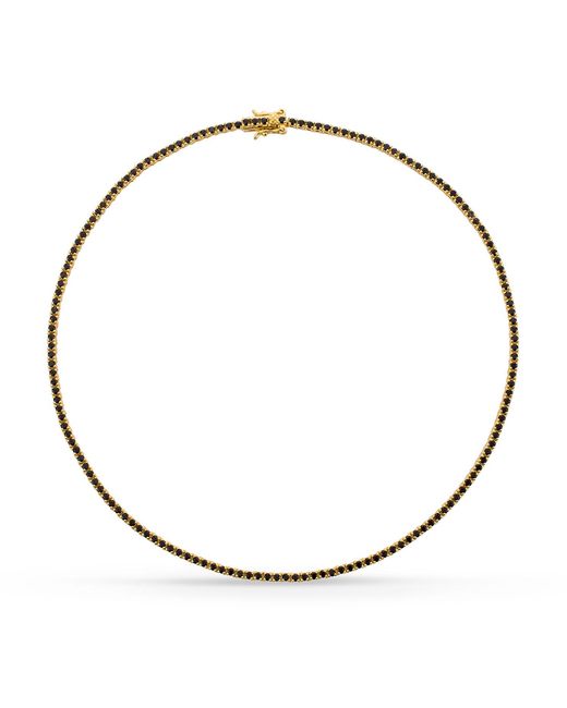 SALLY SKOUFIS Metallic Flirtation Necklace With Made Cz Diamond Stimulant