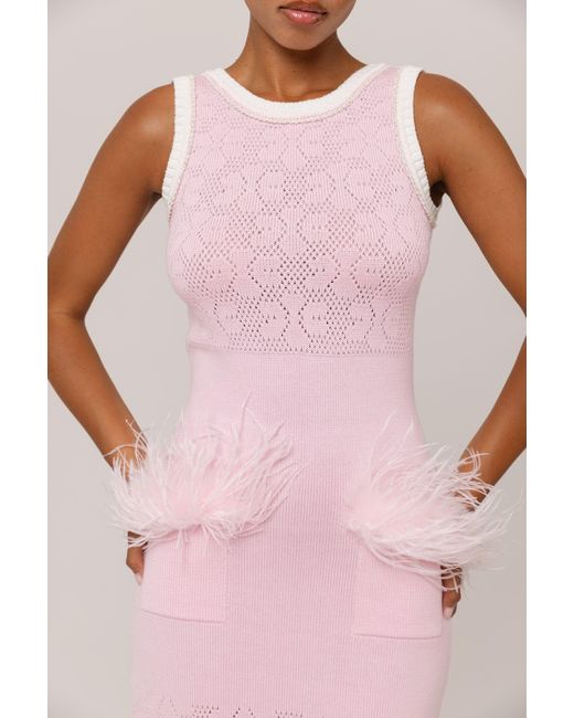 Andreeva Pink Peony Knit Dress