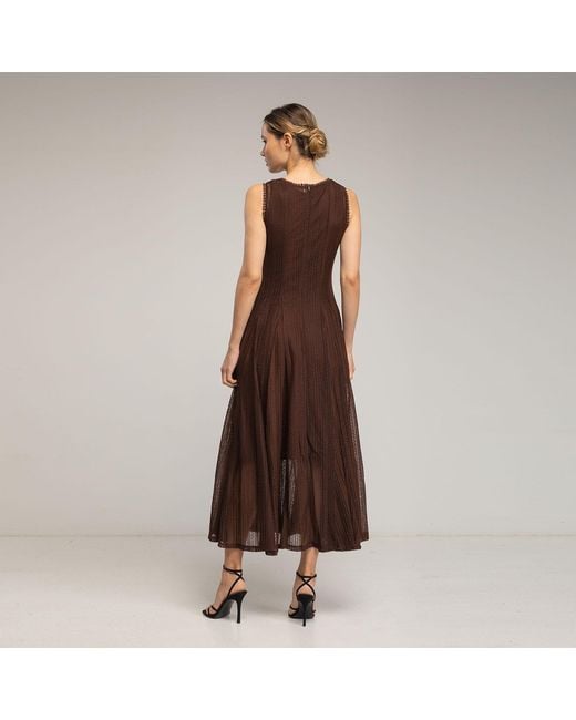 Tantra Spain Sl Brown Long Sleeveless Dress
