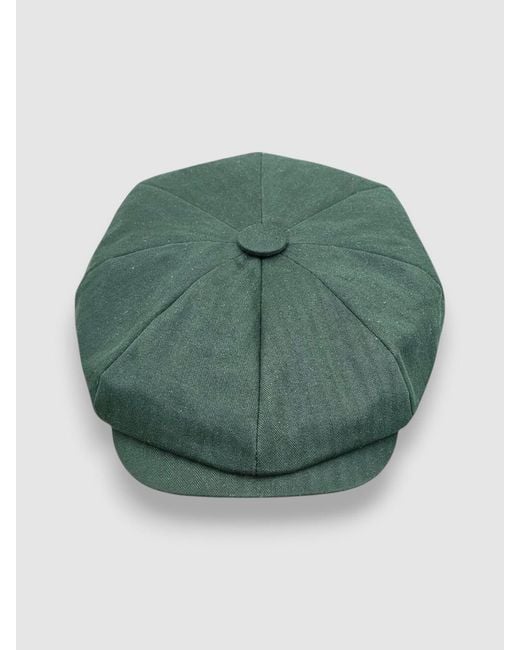Mister Miller - Master Hatter Green Theo's Rally Racing Waterproof Newsboy Cap for men