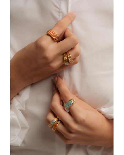 Lavani Jewels White Magma Ring