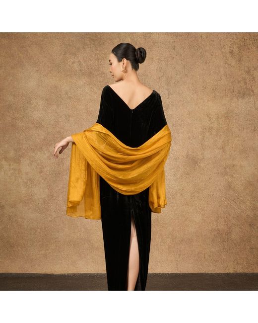 Silk and Bears Orange Silk Scarf – Hand-Dyed Mulberry Silk Shawl, Wedding & Evening Wrap
