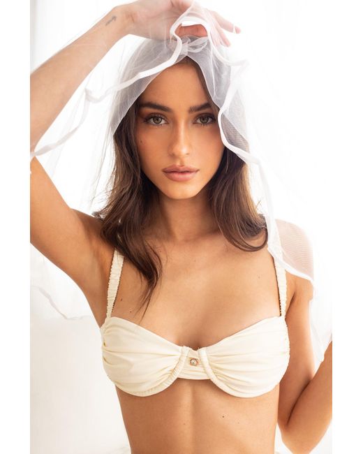 Decolet the label White Ariel Underwire Bikini Top