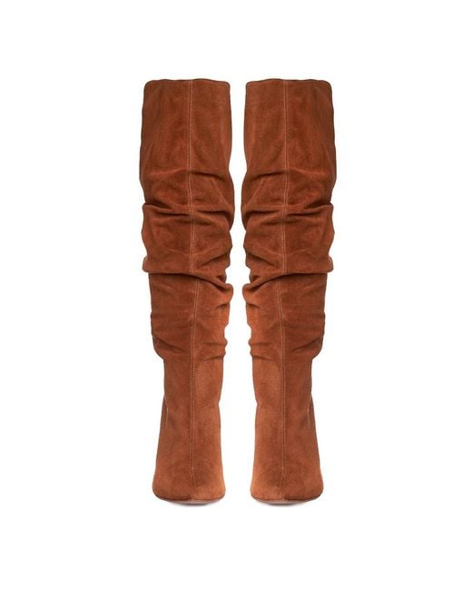 Ginissima Brown Caramel Suede Eva Boots