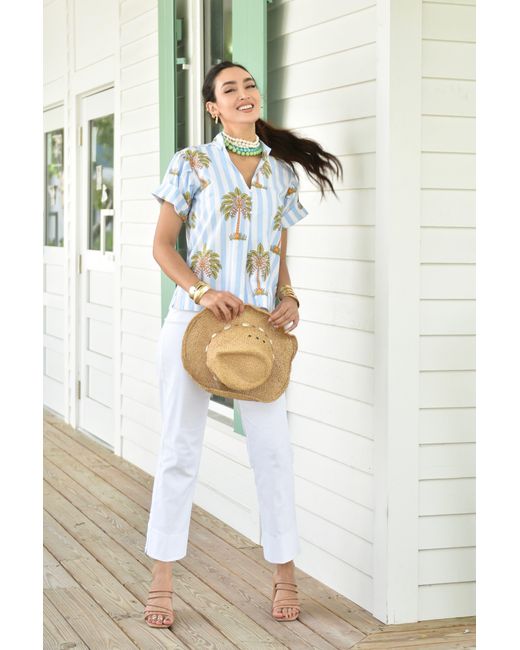 Just Darviny Blue Kristina Top Santa Barbara