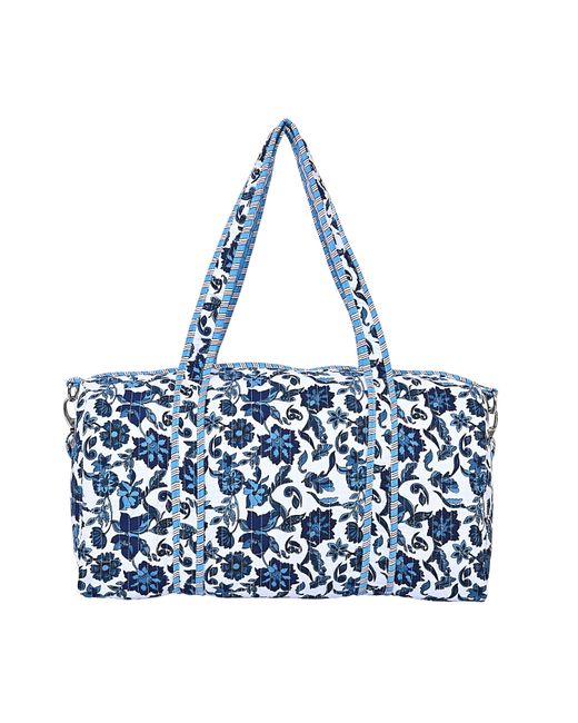 Conscious Yoga Collective Blue The Floral Paisley Cotton Weekender