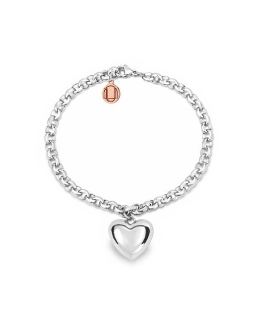 Unaloe Metallic Sterling Heart Charm Bracelet For – Meaningful Refined Jewelry, Perfect Gift For Loved Ones