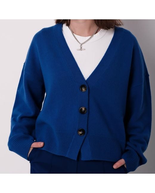 Porridge Knitwear Blue Cashmere Lucy Cardigan