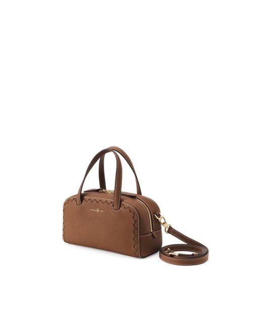 Orange Cube Brown Mosaic Boston Hand Bag