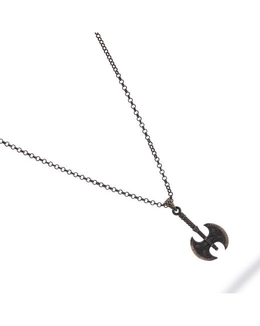 Ebru Jewelry Metallic Viking Axe Sterling Necklace for men