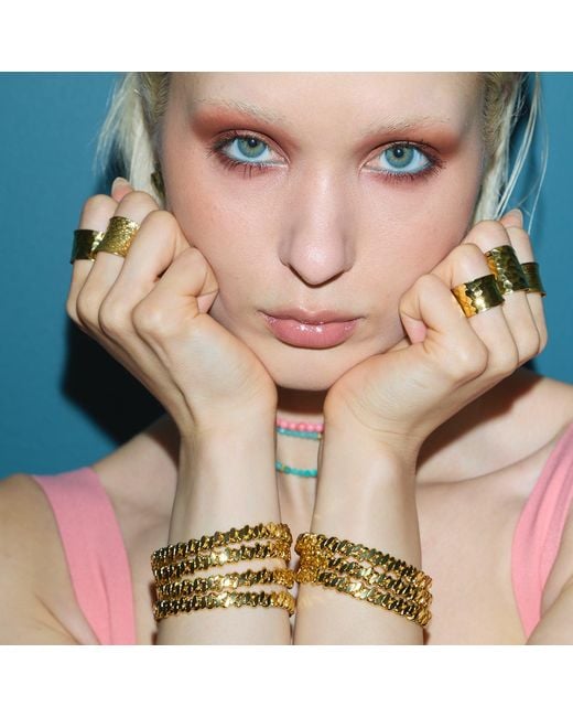 Amadeus Metallic Otto Pebble Bangle