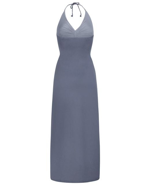 Chic by Lirette Blue Halter Dress Natural
